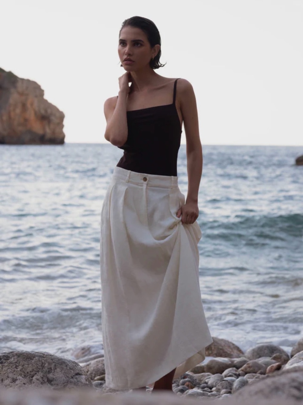 Jenni Kayne Annabel Linen Midi Skirt - Size S